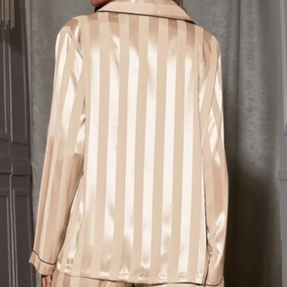 Apricot Satin Top and Pant Night PJ Set - Picture 7 of 7